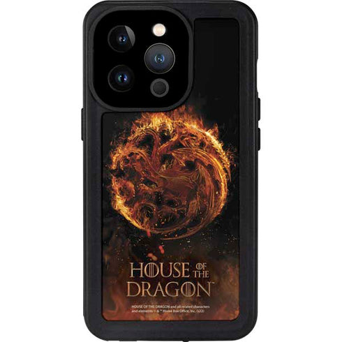 HBO House of the Dragon Flaming Tararyen Sigil iPhone 15 Pro Waterproof Case